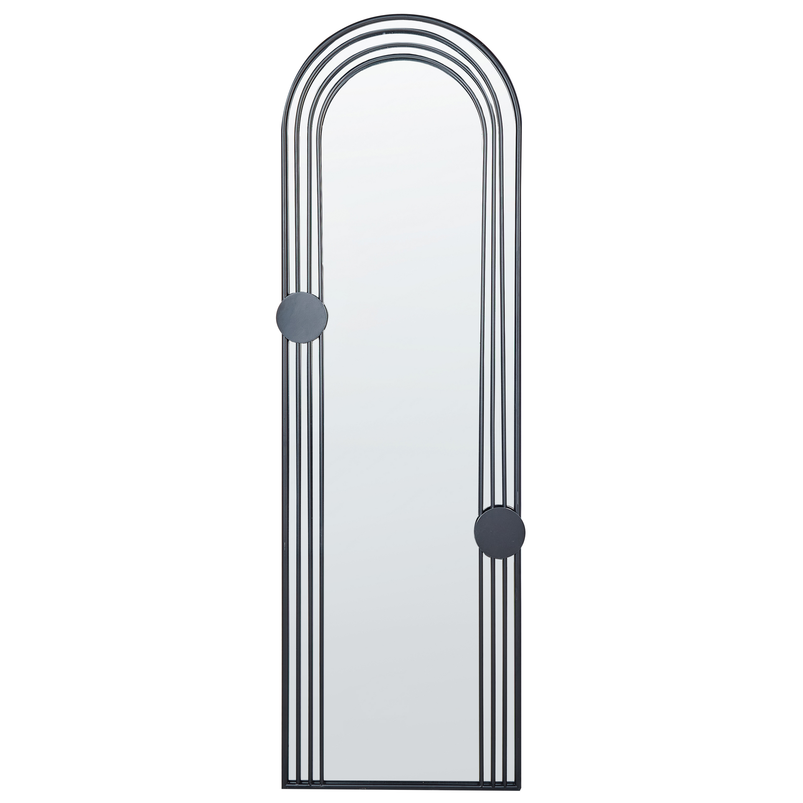 Väggspegel AJAIN 45 cm 146 cm Metall Svart