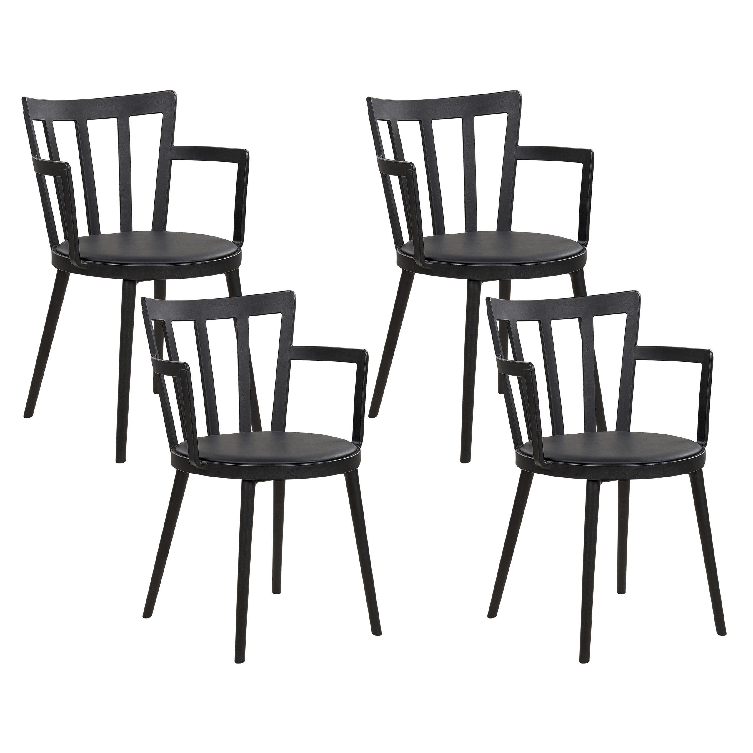 Set med 4 matstolar MORILL Svart