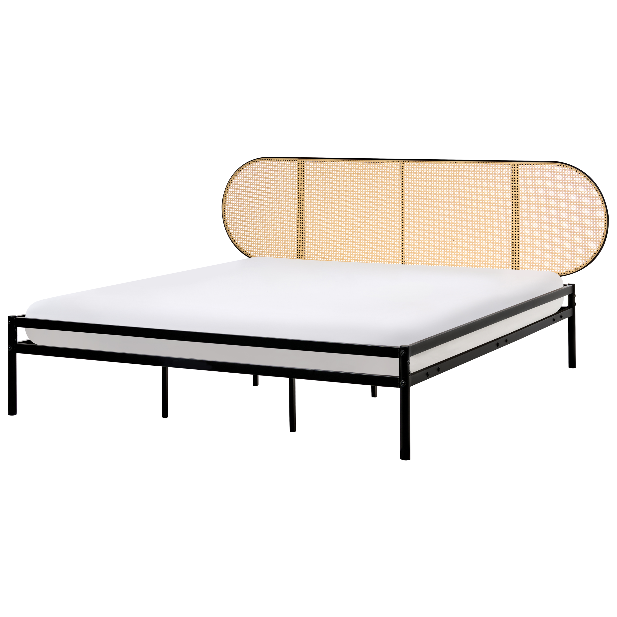 Säng med lamellram Konstrotting BOULIN 180 x 200 cm Svart