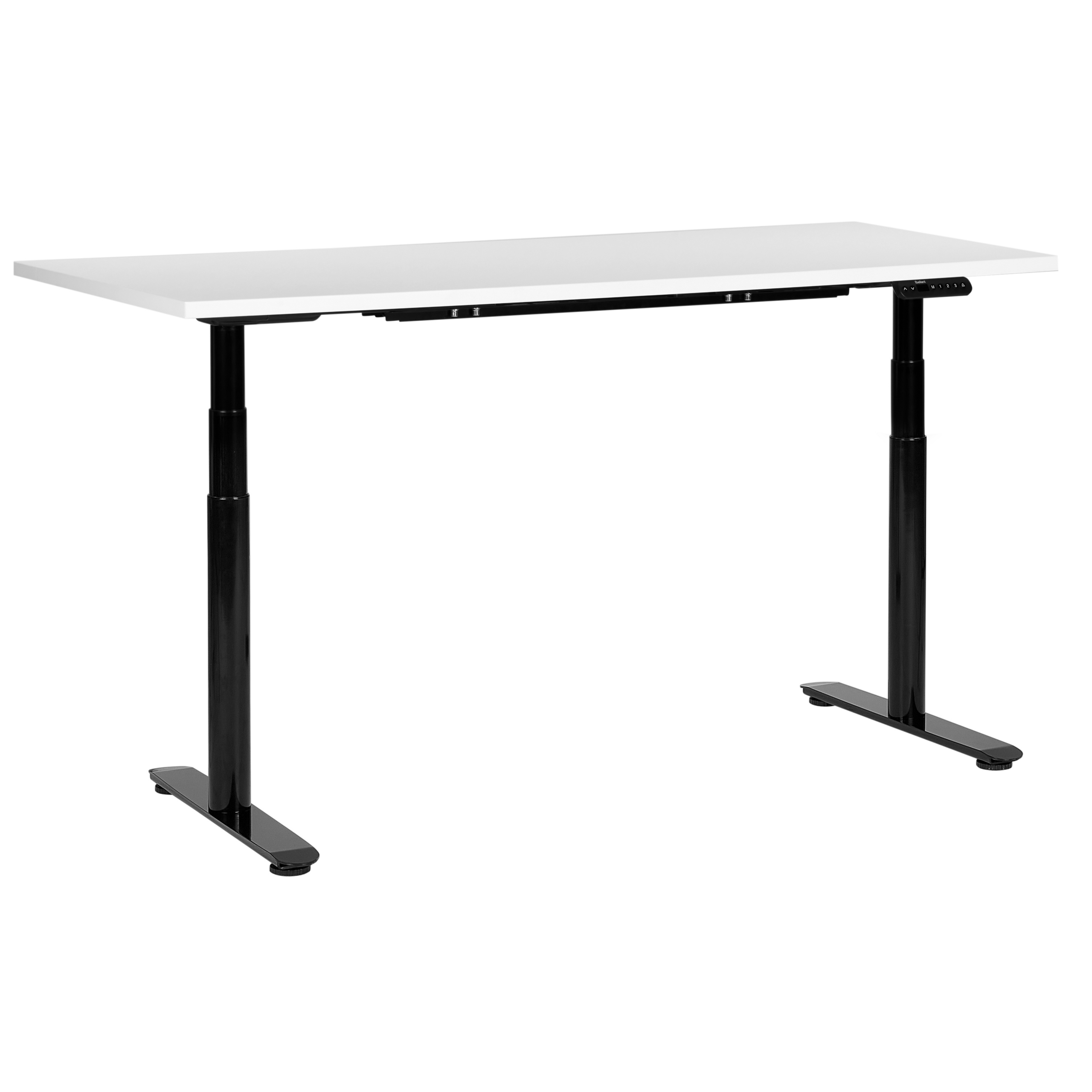 Elektriskt höj- och sänkbart skrivbord DESTINAS 160 cm 72 cm Vit/ Svart