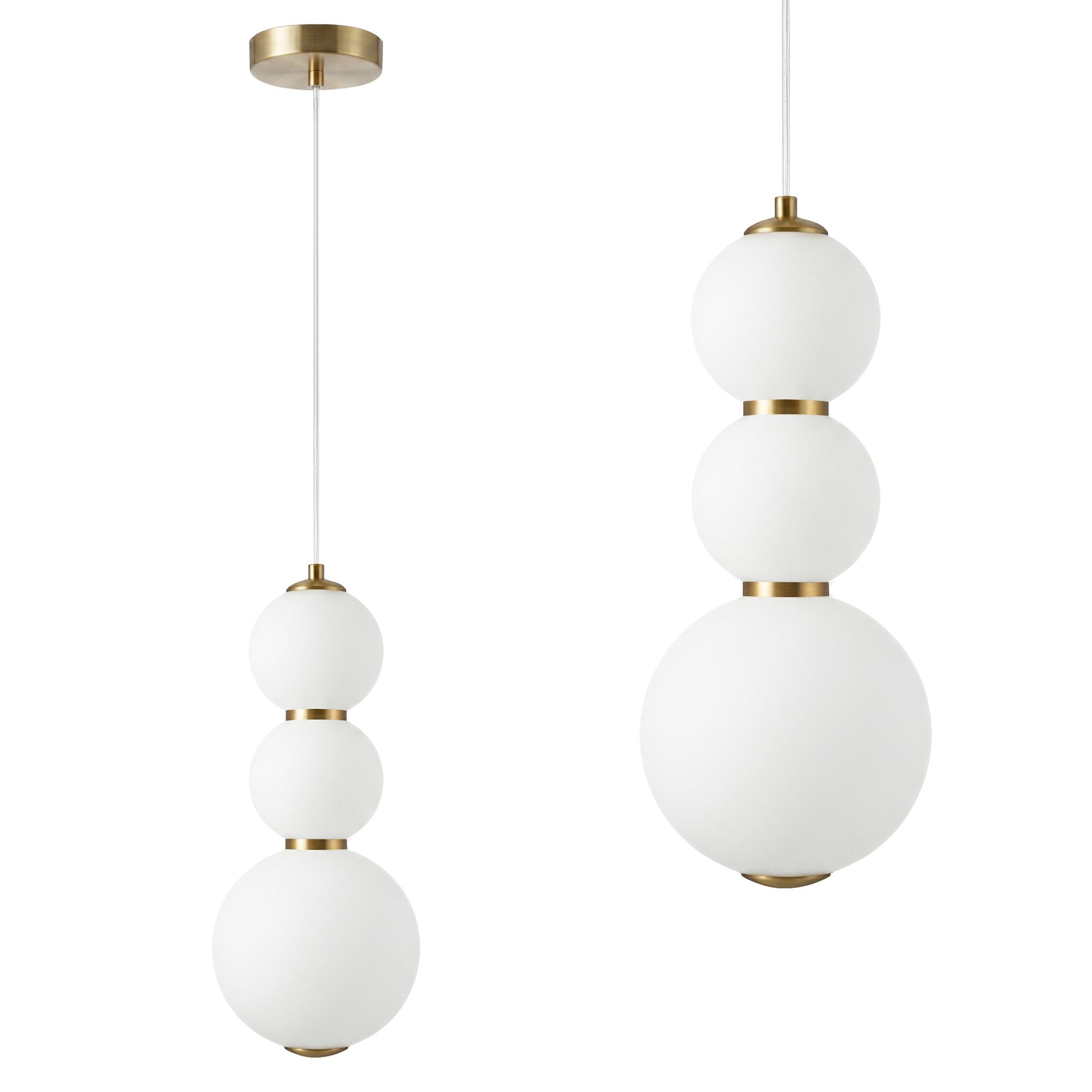 TOOLIGHT hängande taklampa LHJ113-3CP LED Borstat guld 15x15x37cm
