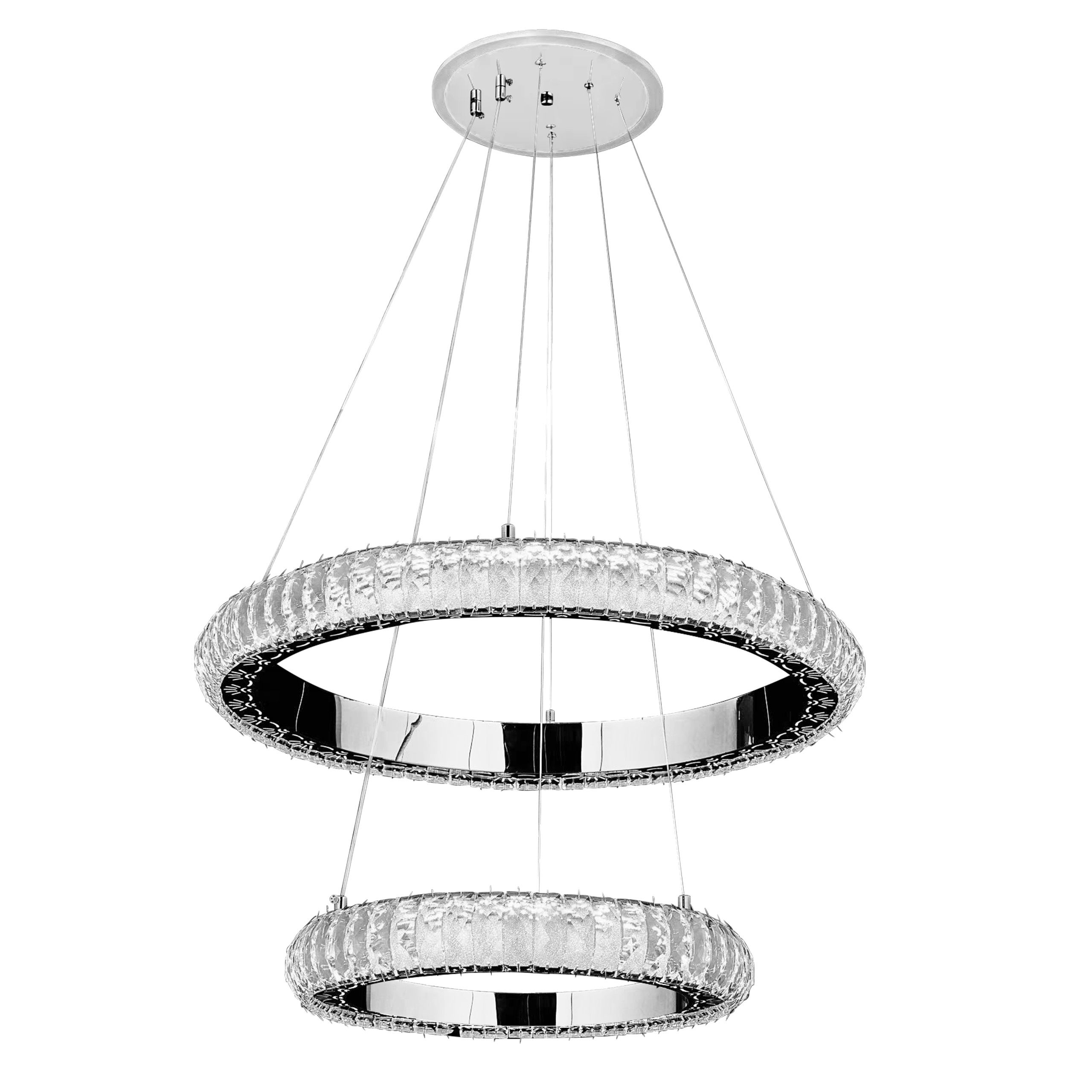 TOOLIGHT hängande taklampa LED G044-2C CP Krom 63x63x90cm