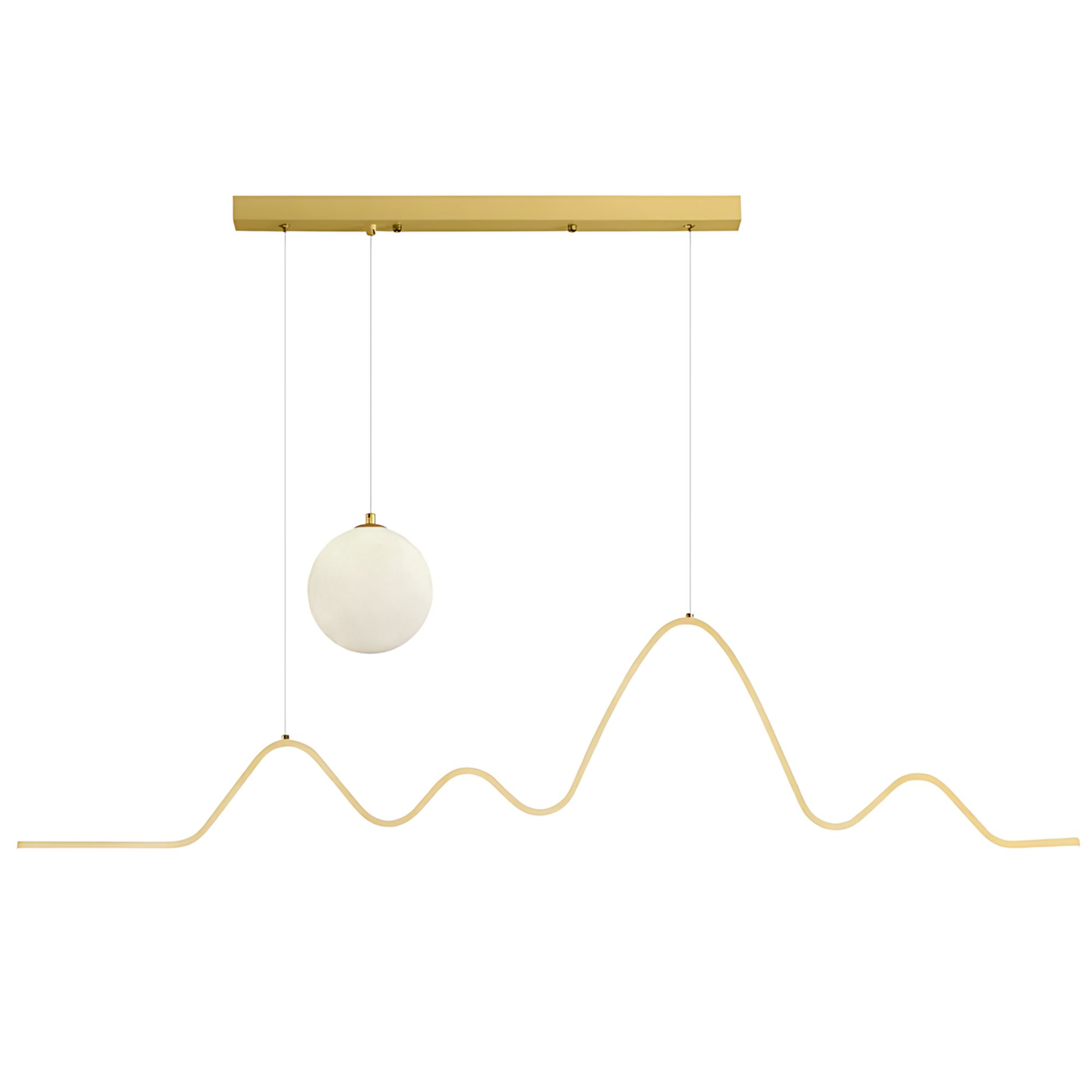 TOOLIGHT hängande taklampa LHJ034-CP 120cm LED Guld/Borstat guld 128x2x25cm