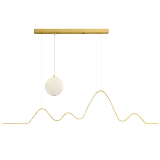 TOOLIGHT hängande taklampa LHJ034-CP 120cm LED Guld/Borstat guld 128x2x25cm