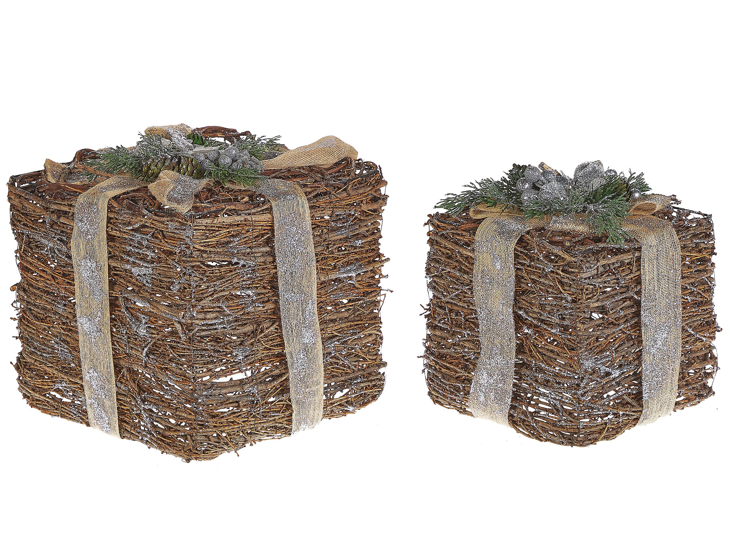 Set med 2 julpynt INARI 28/21 cm Julklappar Silver