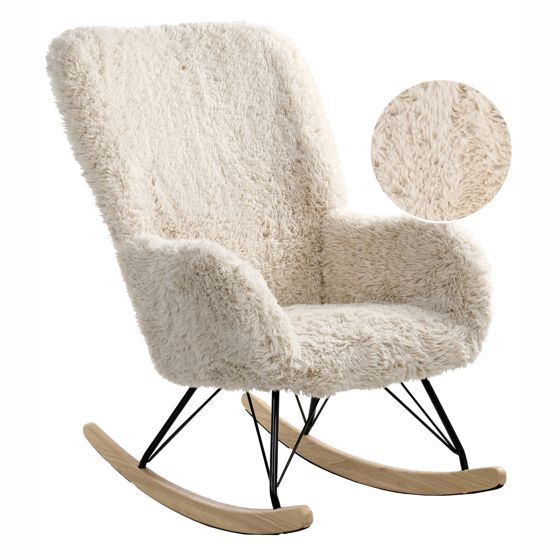 Gungstol AKRA Fuskpäls Ljusbeige