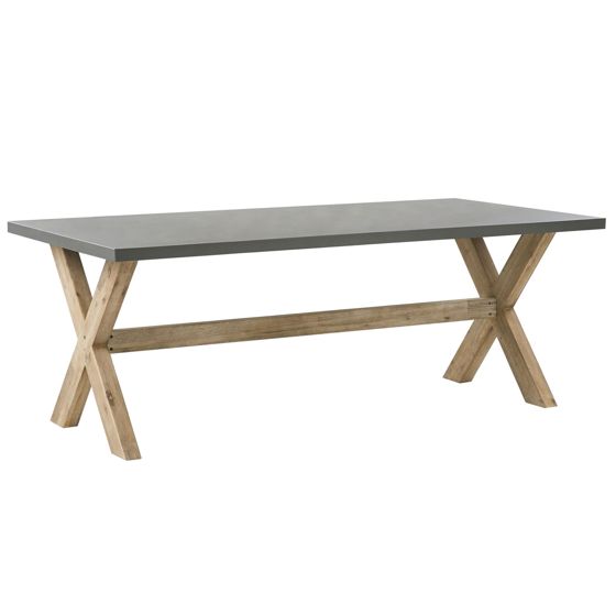 Trädgårdsmatbord OLBIA 200 cm 100 cm Betong Grå
