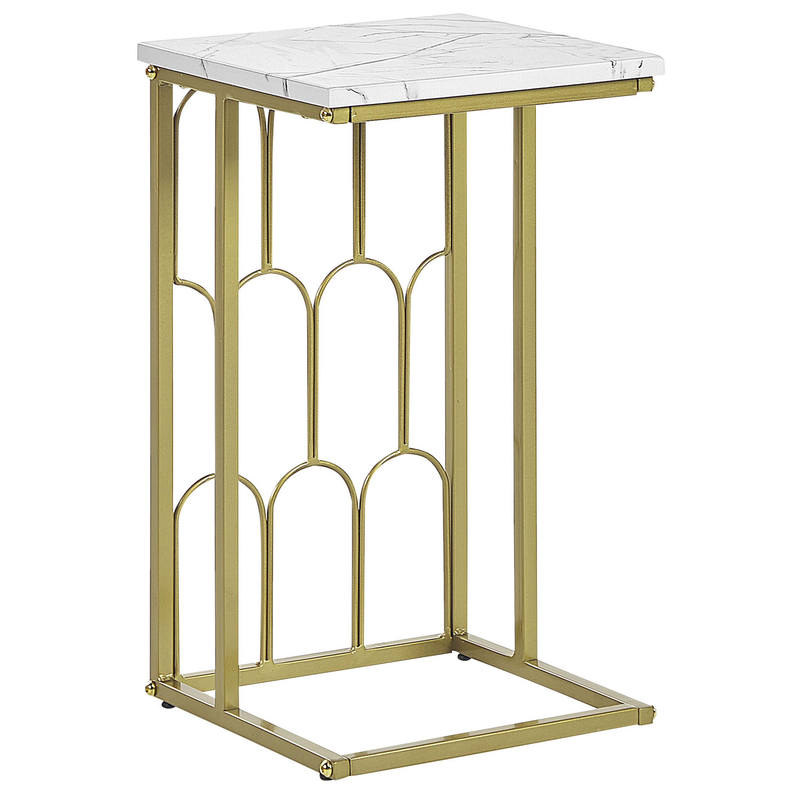 Sidobord PANDALE Vit marmor