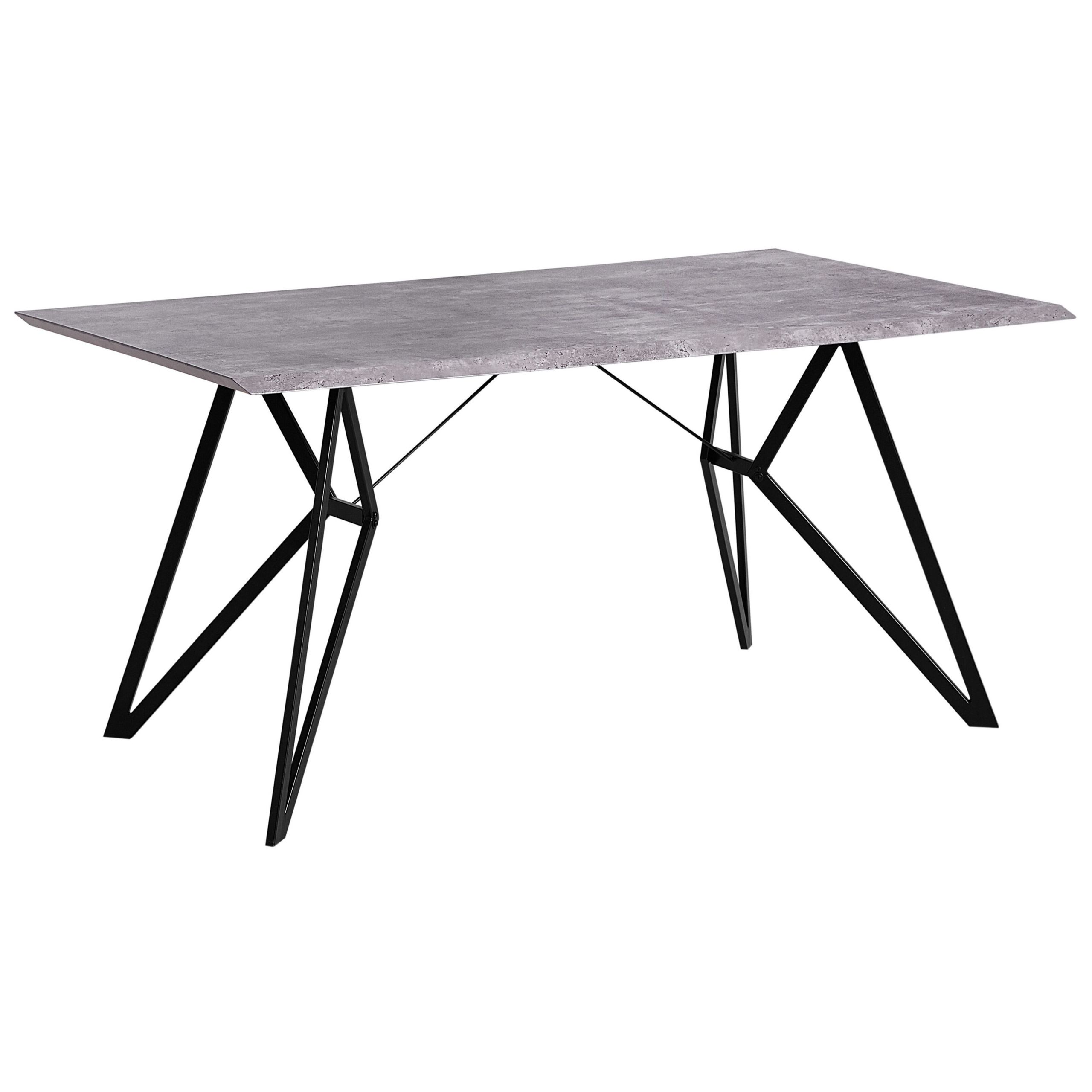 Matbord BUSCOT Grå betongeffekt 160 cm 90 cm