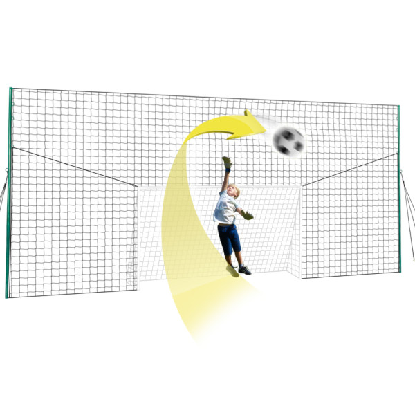 Open Goaaal® 3-i-1 fotbollsmål, studsnät och baknät – Standard, 3,05 m högt (10 fot), upp till 6,40 m brett (21 fot), ram i legerat stål