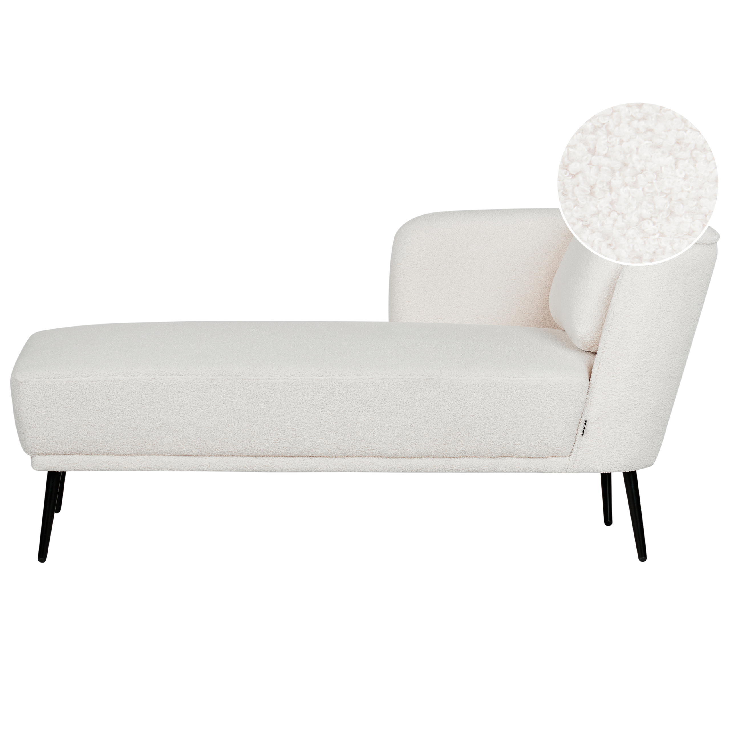 Högervänd schäslong ARTHEZE Bouclé Off-White