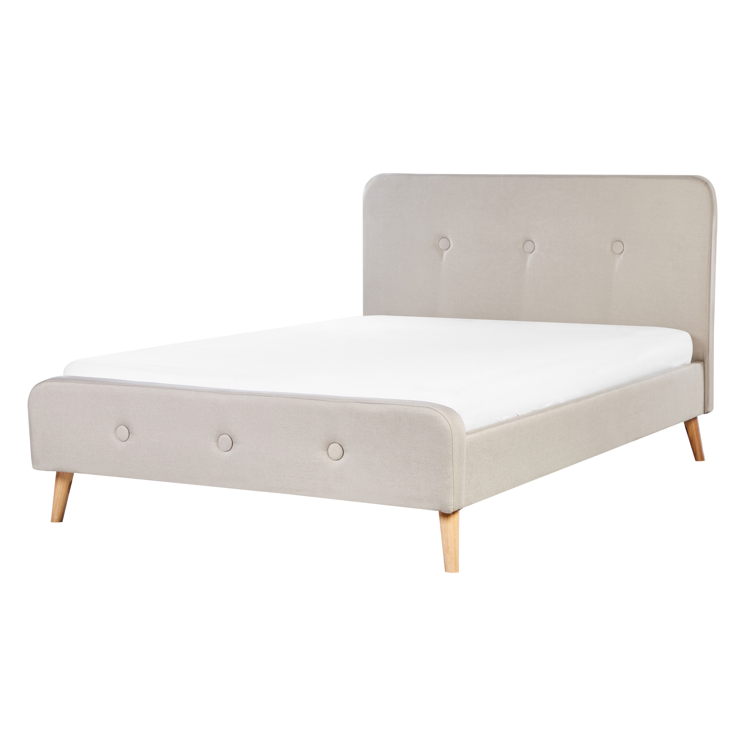 Säng med lamellram RENNES 140 x 200 cm Ljusbeige