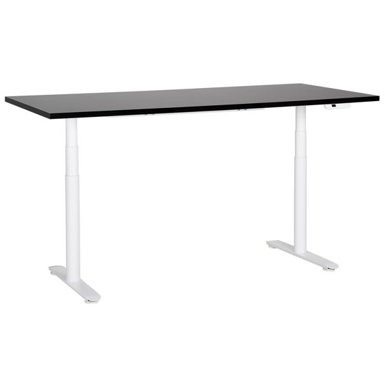 Elektriskt höj- och sänkbart skrivbord DESTINAS 180 cm 80 cm Svart/ Vit