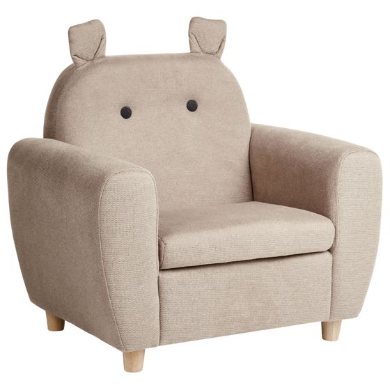 Barnfåtölj Flodhäst MARIBO Taupe