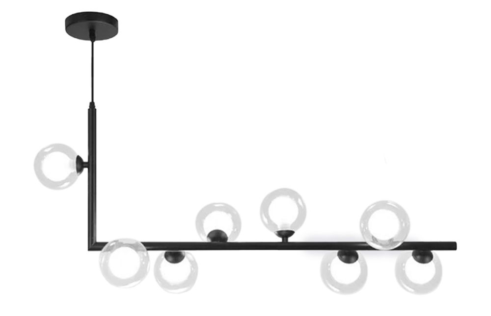 TOOLIGHT taklampa APP754-8CP Svart 120x120x100cm