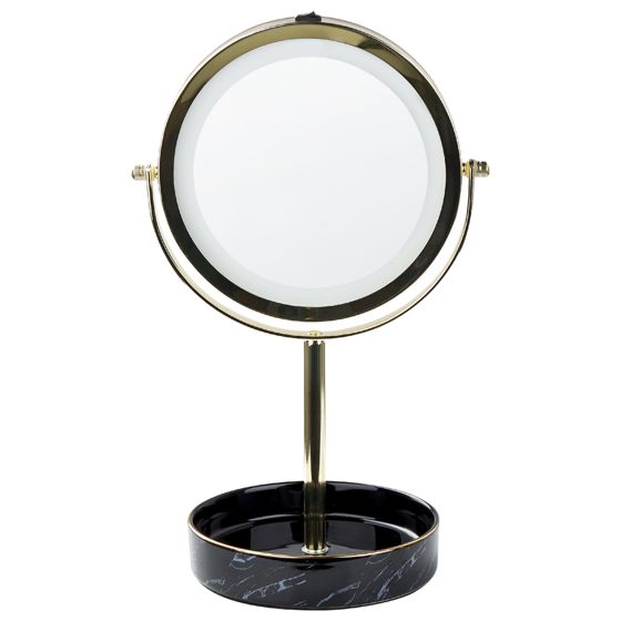Sminkspegel LED SAVOIE Svart/ Guld