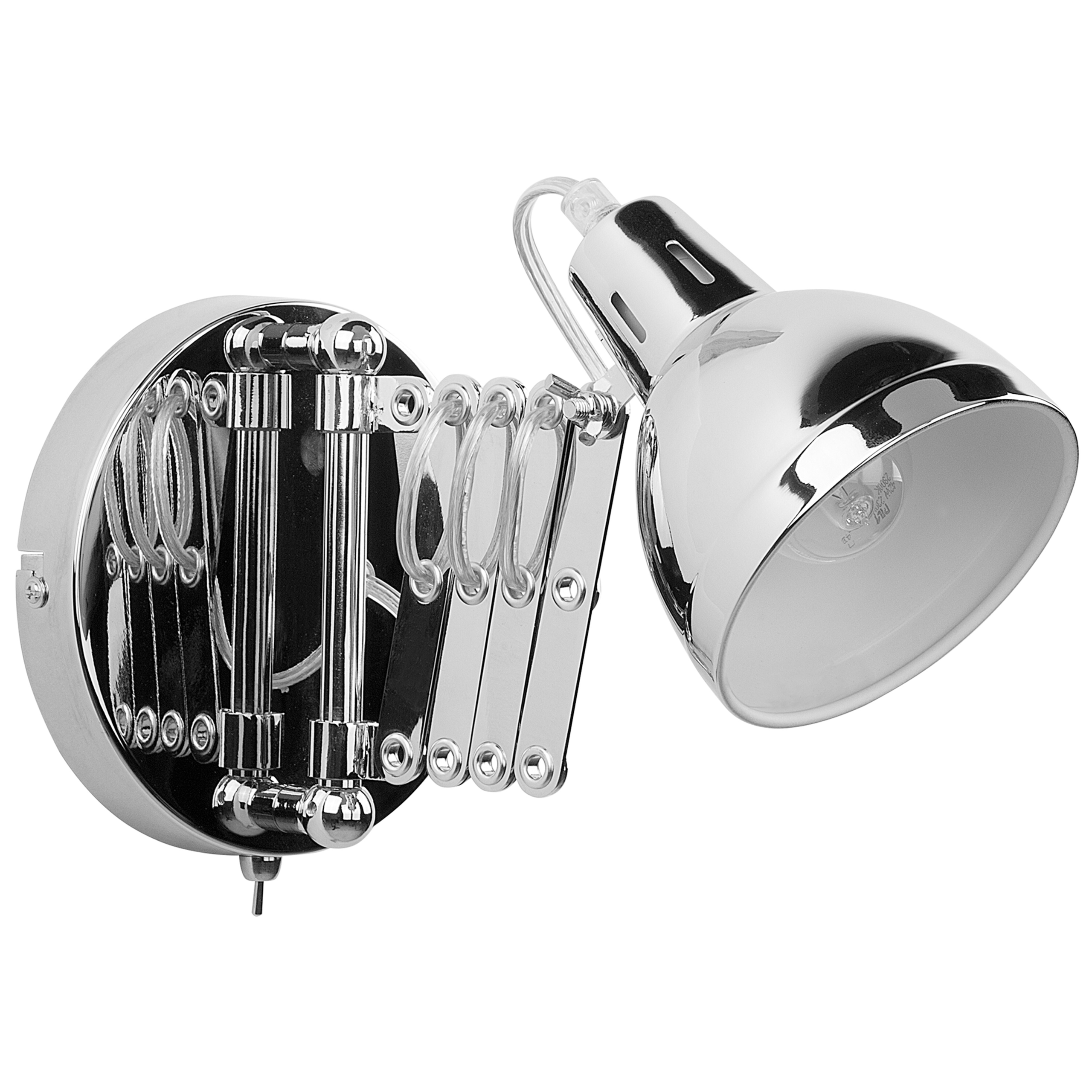 Vägglampa HARRINGTON Justerbar Metall Silver