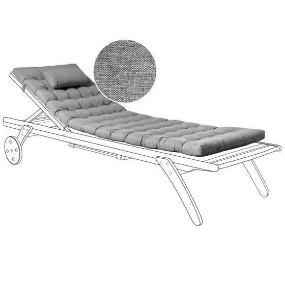 Dyna för solstol CESANA PREMIUM 192 x 56 cm Gråmelerad