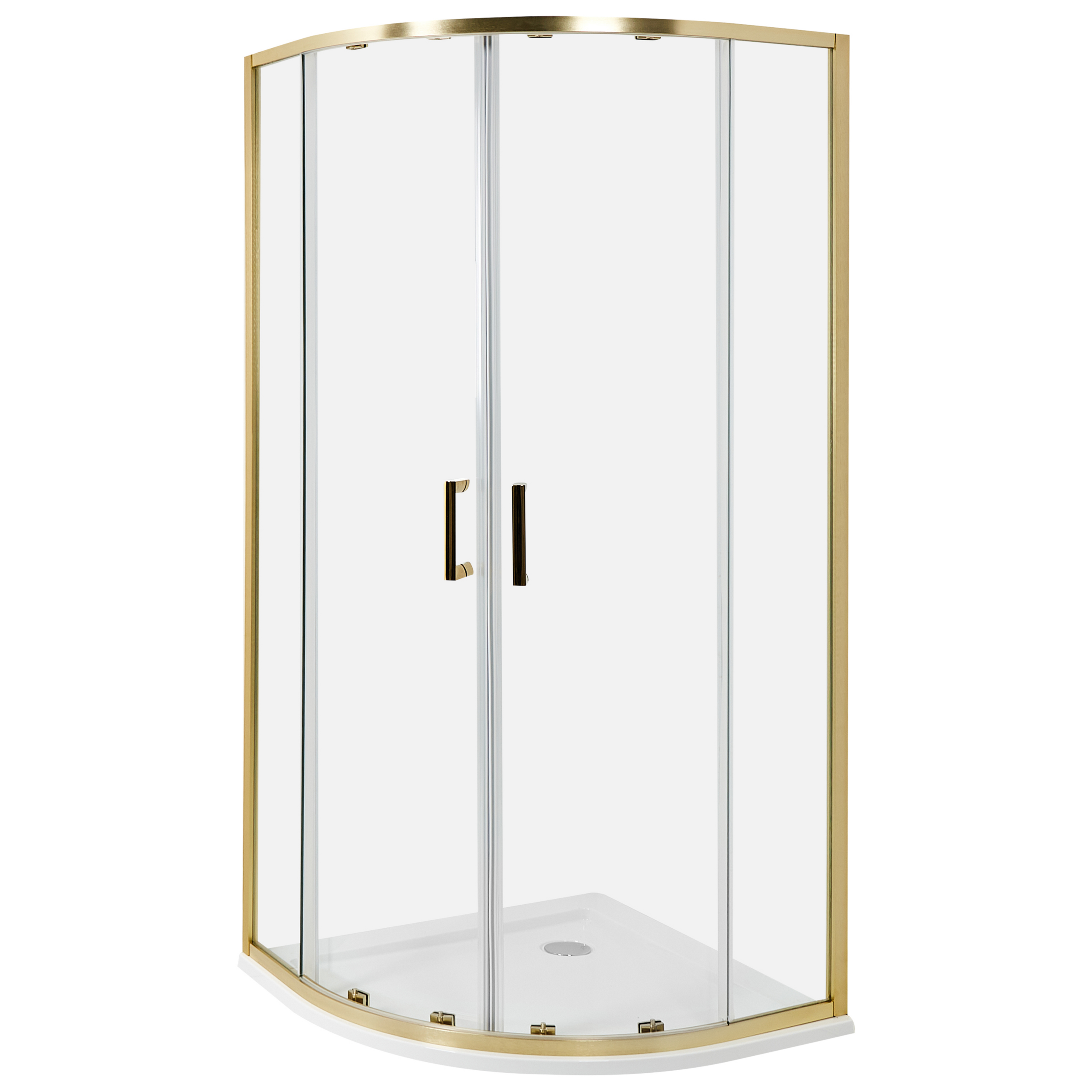 Duschväggar JUKATAN 900 x 900 x 1850 mm Guld