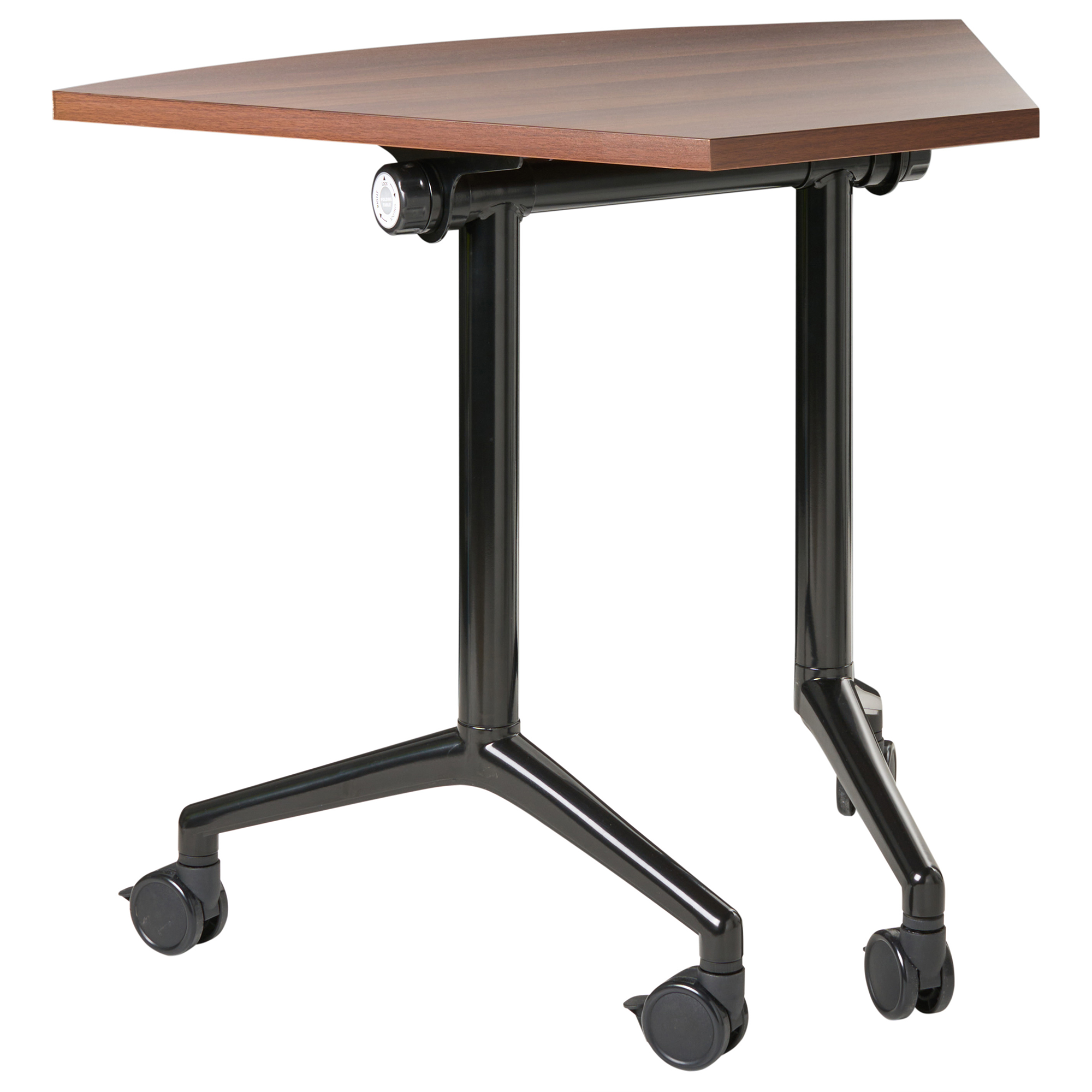 Hopfällbar hörnskrivbordsmodul CAVI 90 cm 64 cm Mörkbrun
