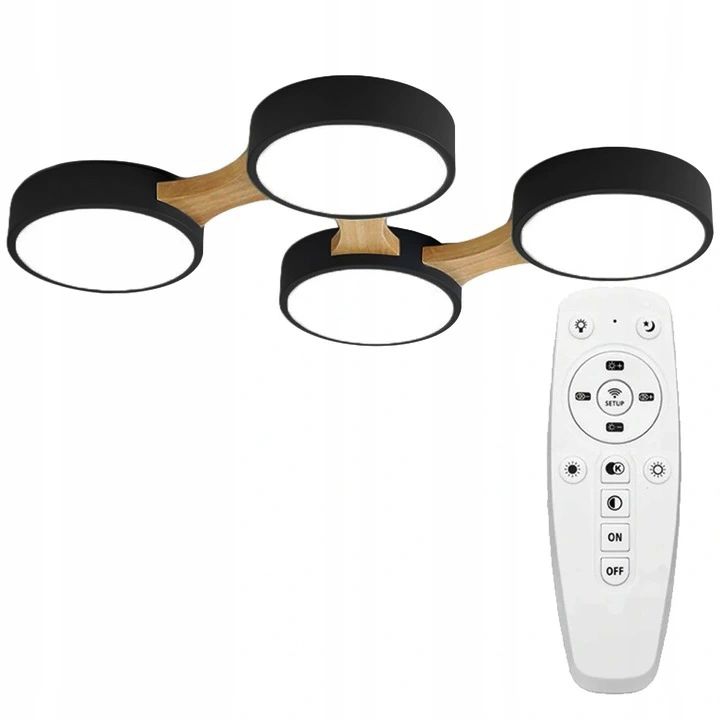 TOOLIGHT taklampa APP527-4C FLAT Svart 65x46x3,5cm