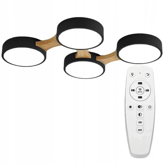 TOOLIGHT taklampa APP527-4C FLAT Svart 65x46x3,5cm