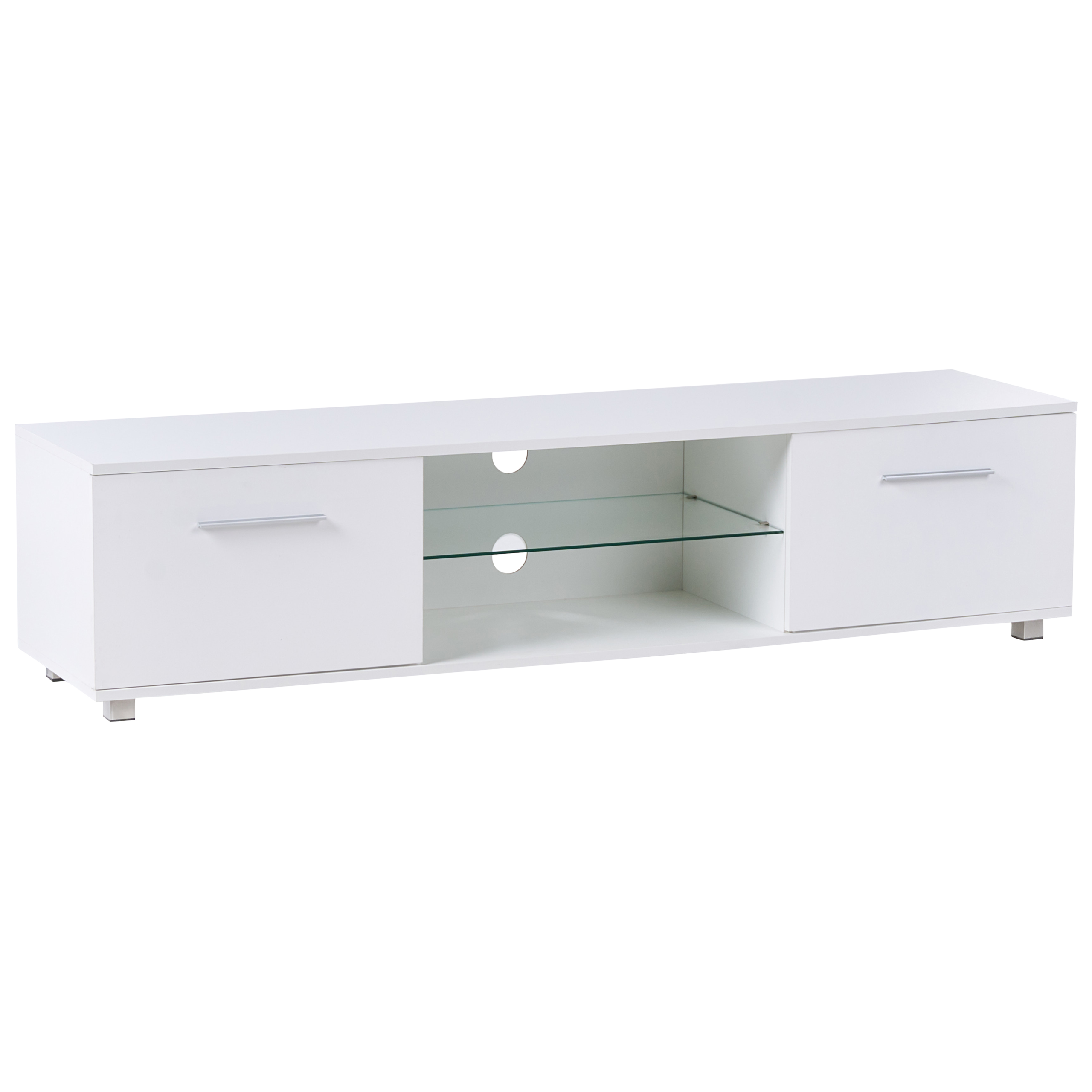 TV-bänk med LED BANFF Vit