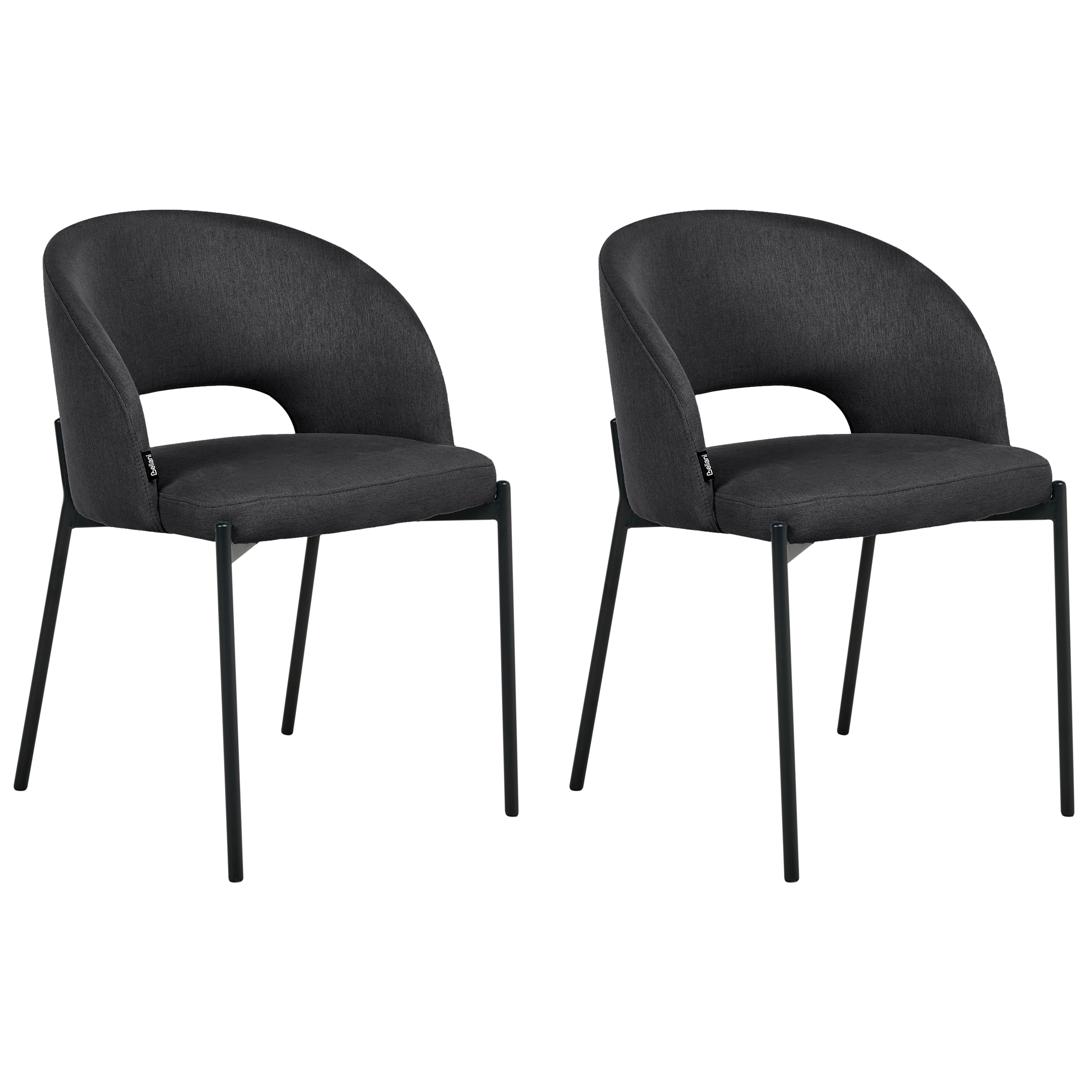 Set med 2 matstolar PENNY Svart