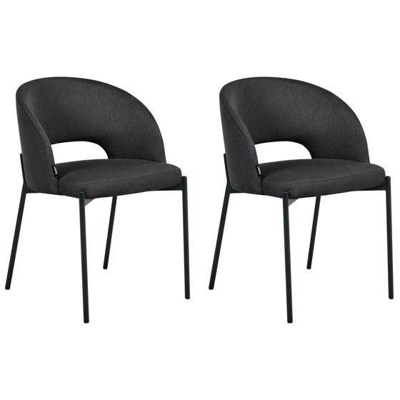 Set med 2 matstolar PENNY Svart