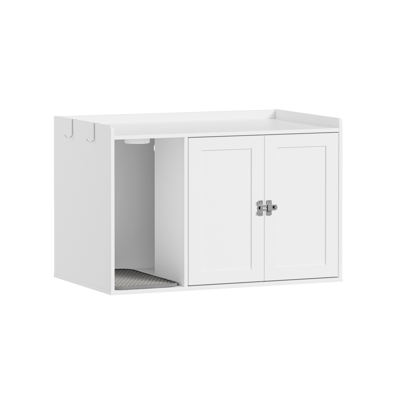 Kattlådemöbel med sittbänk vit 79.7x48x49.5 cm HAT07-E-W