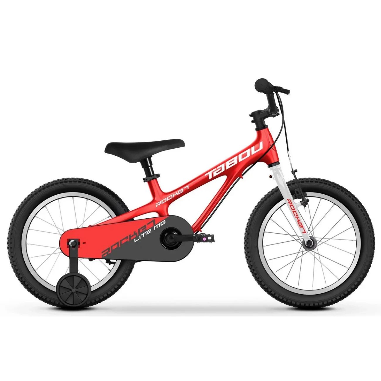 Tabou Rocket Lite MG extra lätt barncykel, 18" röd/vit