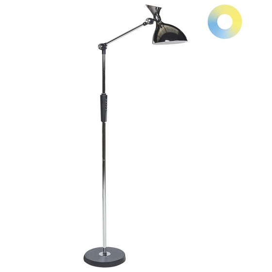 LED-golvlampa ANDROMEDA med dimmer Metall Silver