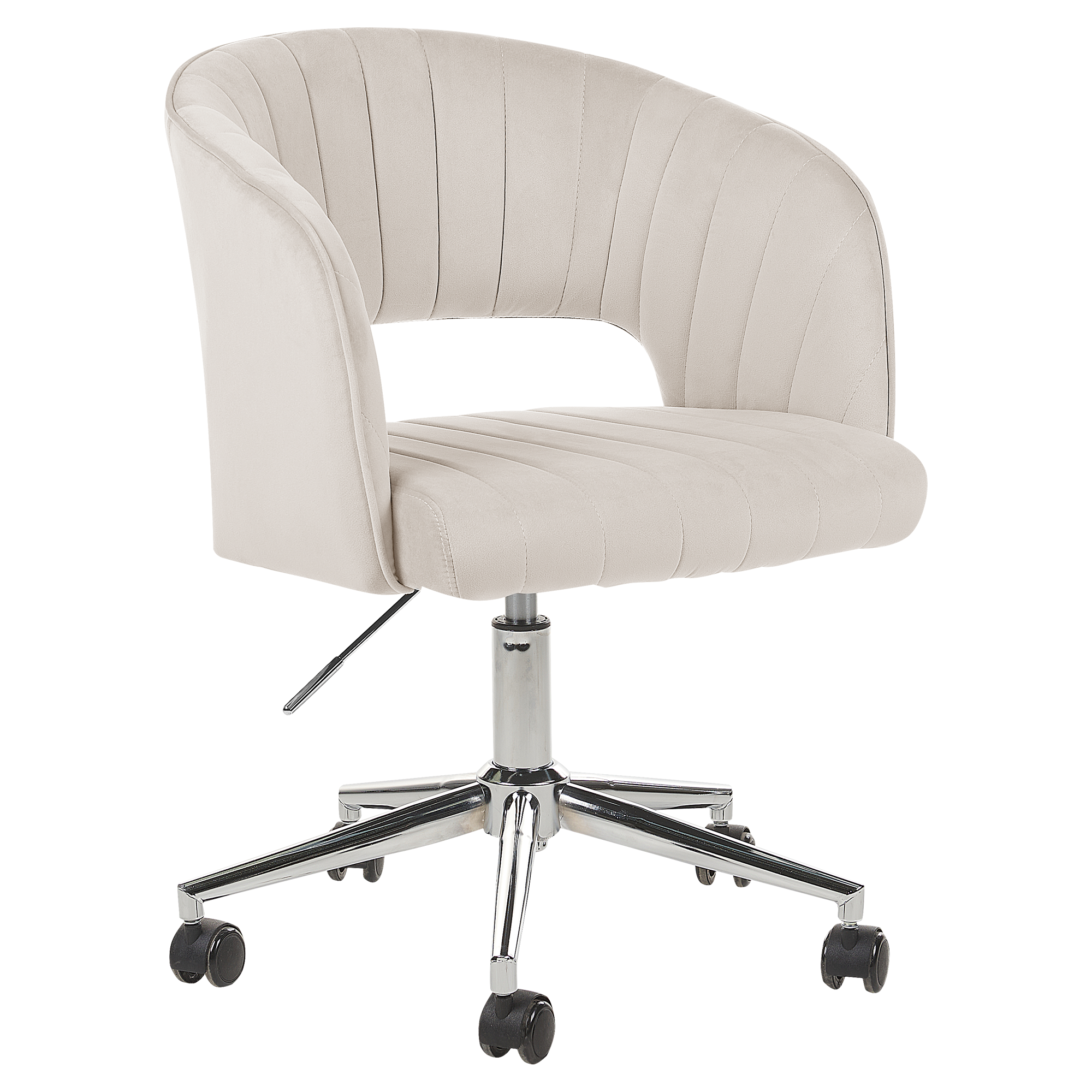Skrivbordsstol KATONAH Sammet Ljusbeige