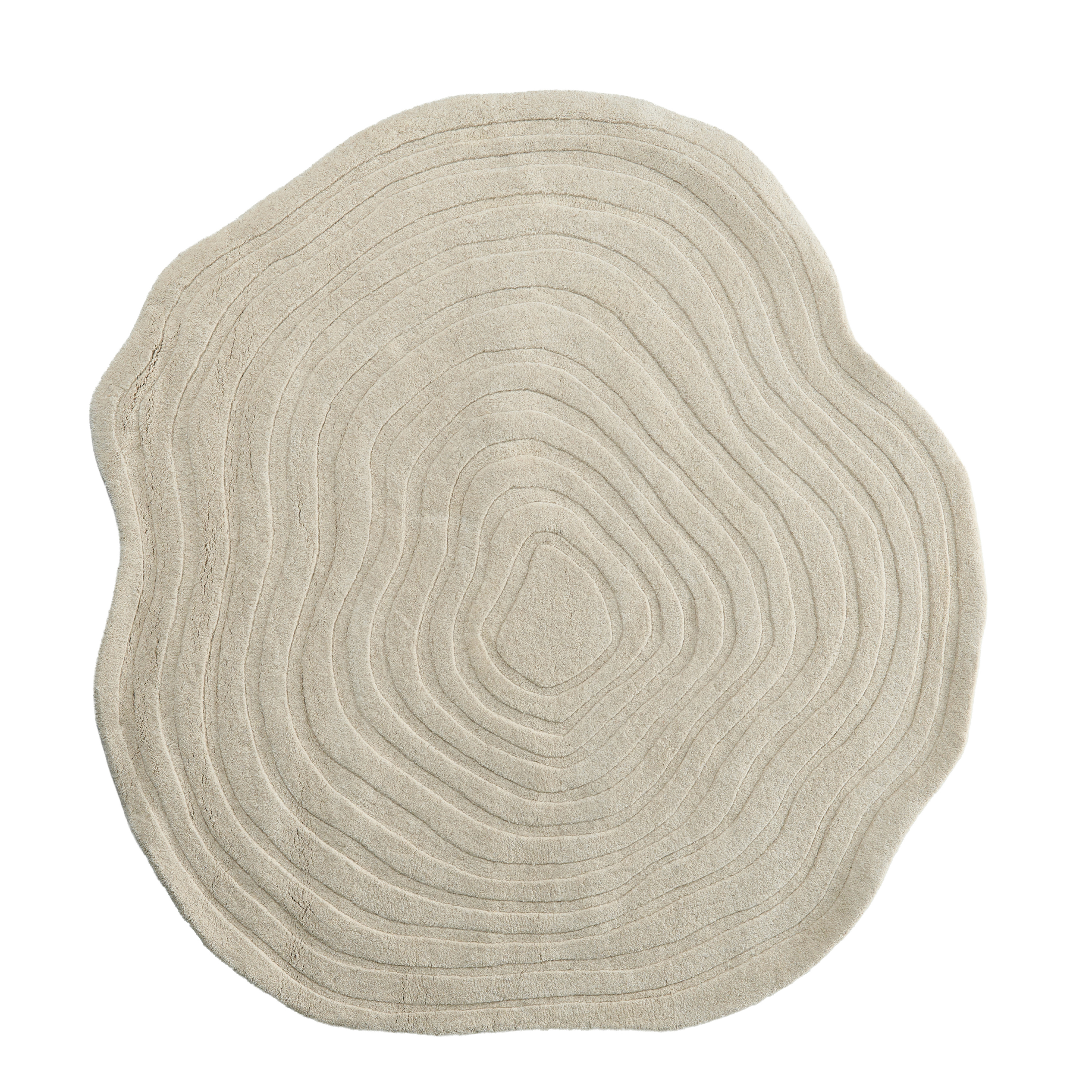 Matta ANKARAE Beige ø 200 cm Ull