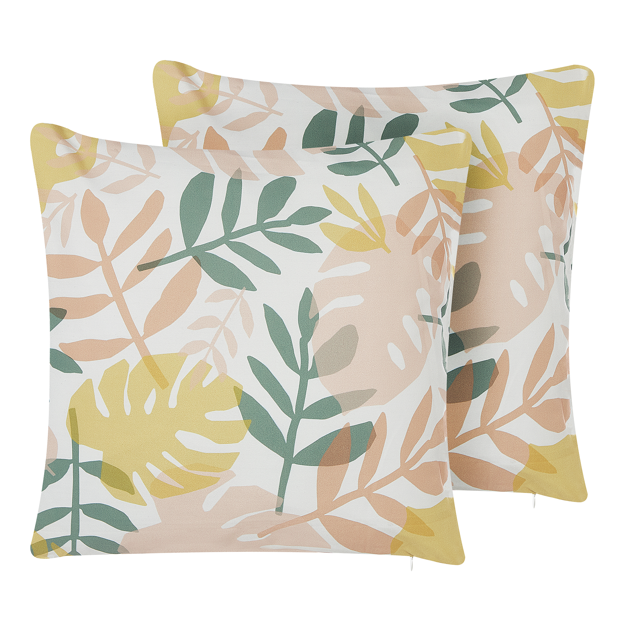 Set med 2 utomhusdynor TEGEA Växtmotiv 45 x 45 cm Flerfärgad