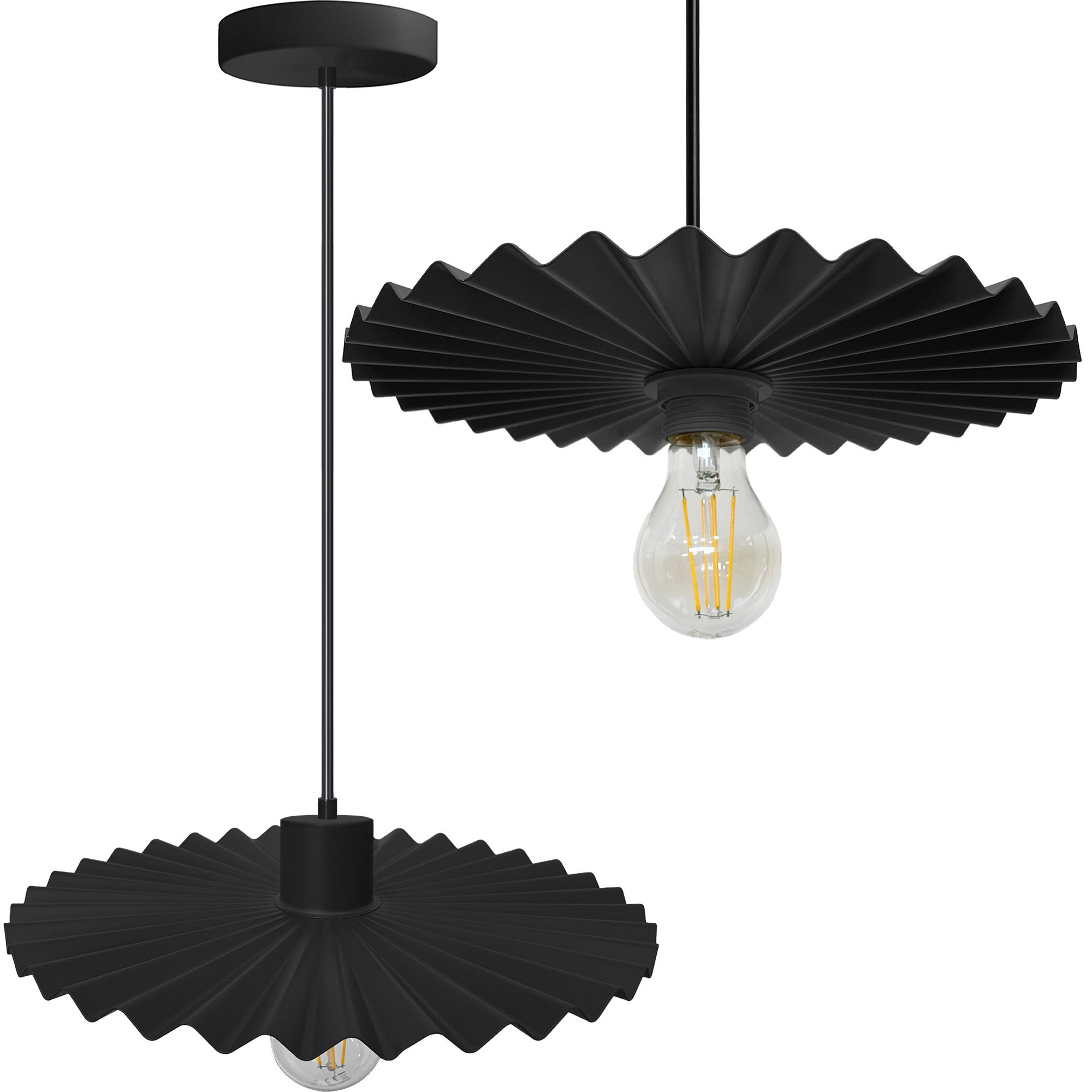 TOOLIGHT hängande taklampa APP1353-1CP 30CM Svart 30x30x4cm