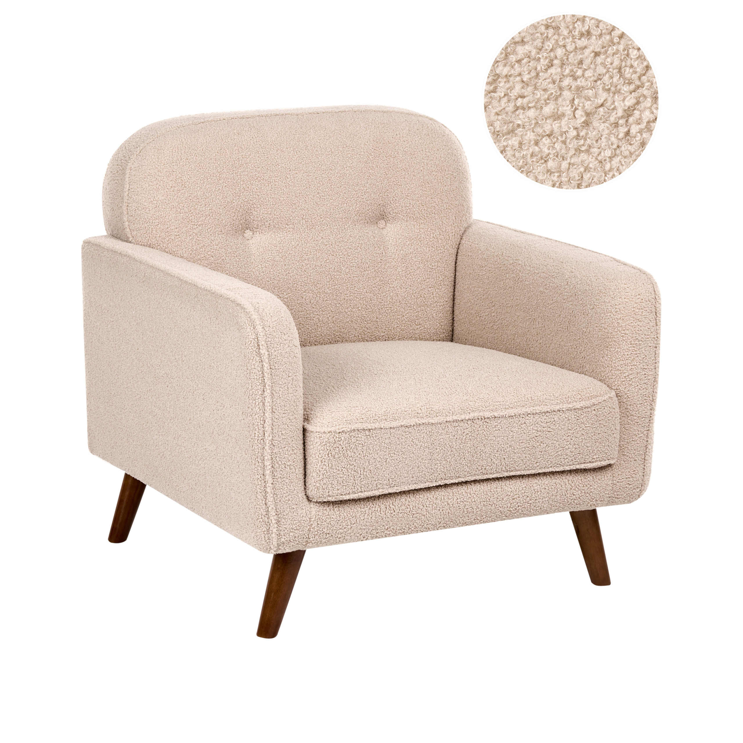 Fåtölj ETTRUM Bouclé Beige