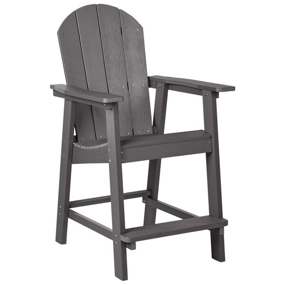 Trädgårdsbarstol ADIRONDACK Syntetiskt material Mörkgrå