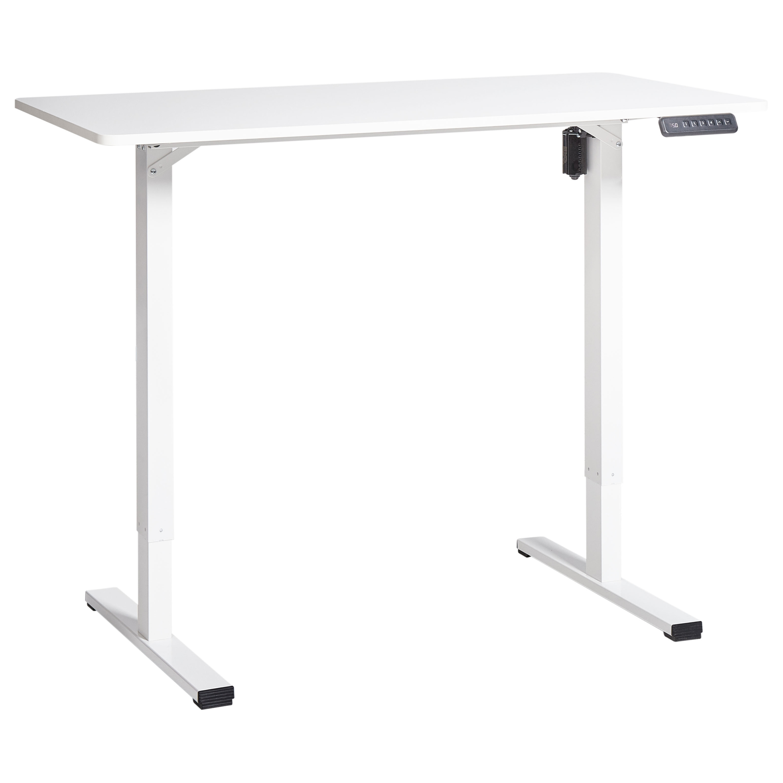 Elektriskt höj- och sänkbart skrivbord TAVARES 120 cm 60 cm Vit