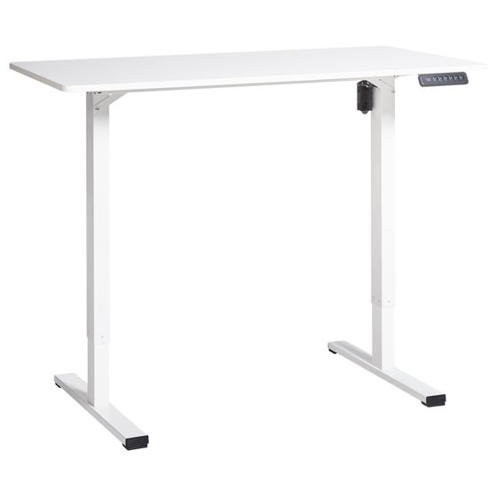 Elektriskt höj- och sänkbart skrivbord TAVARES 120 cm 60 cm Vit