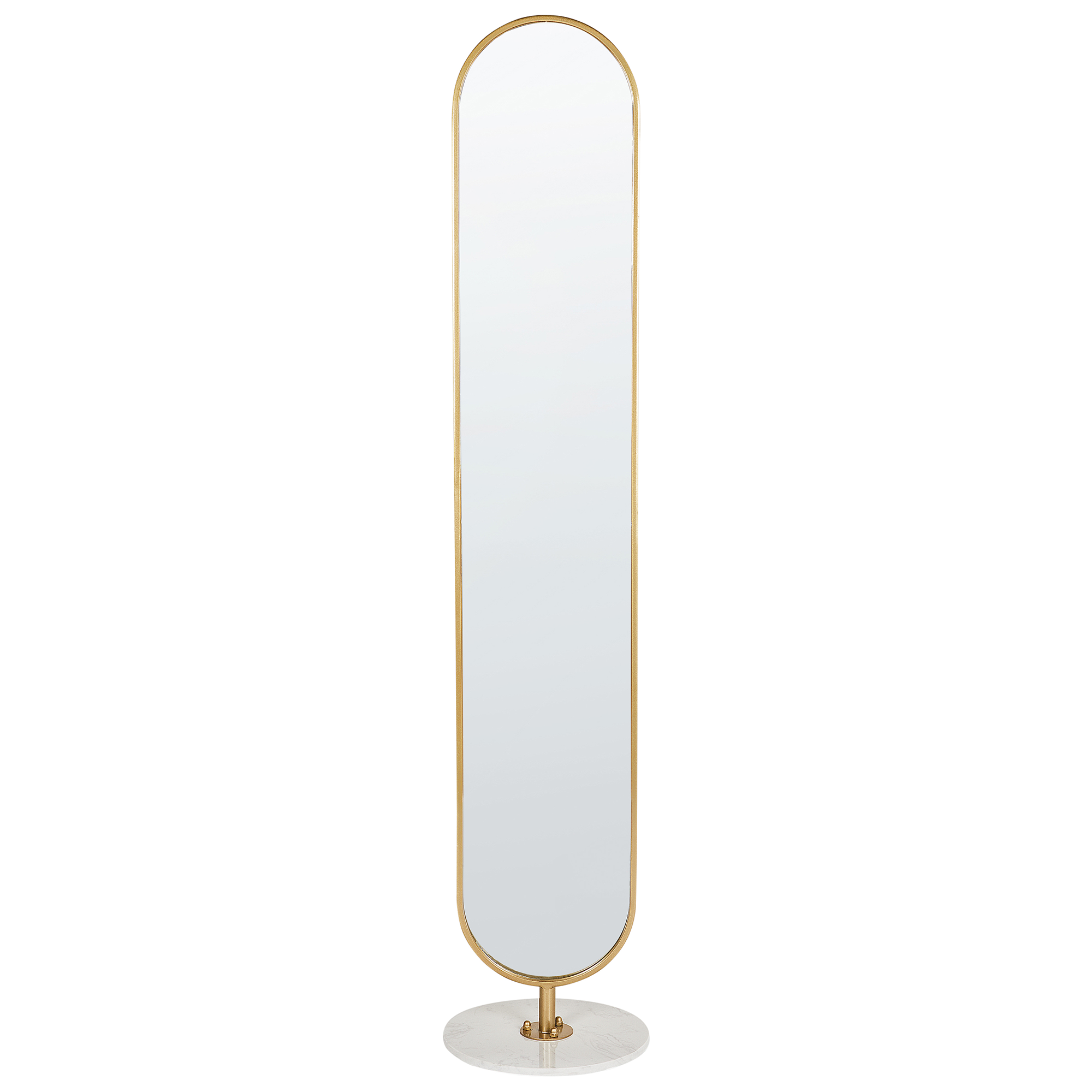 Klädhängare med spegel MOODY 170 cm Metall Guld