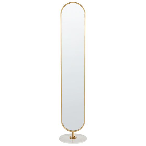 Klädhängare med spegel MOODY 170 cm Metall Guld