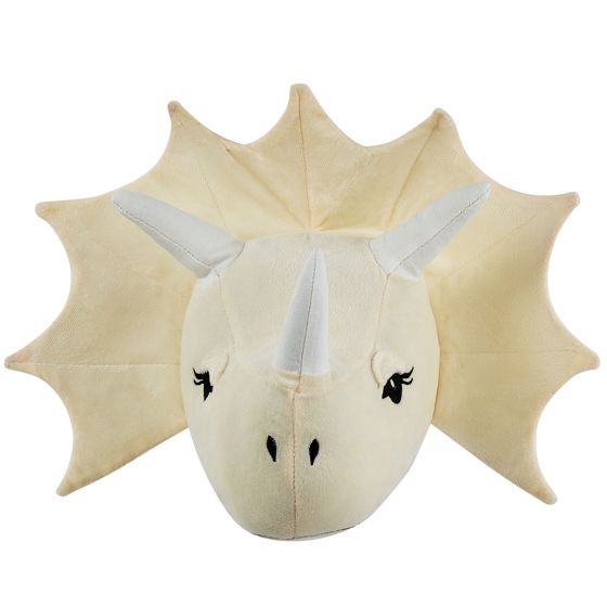 Väggdekoration för barn Dinosaurie REXX 29 cm Bomull Ljusbeige