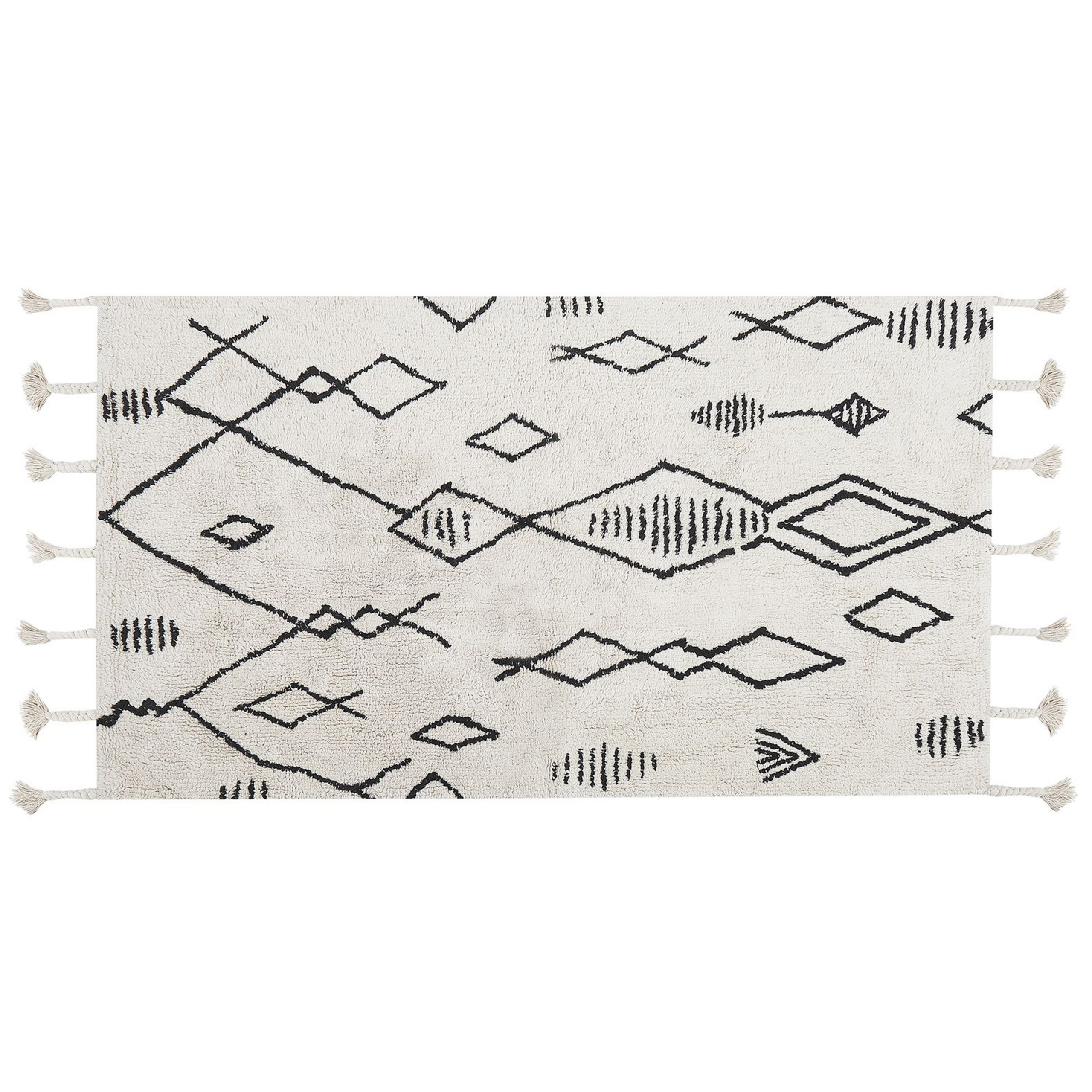 Matta KEBIR Off-White 80 x 150 cm Bomull