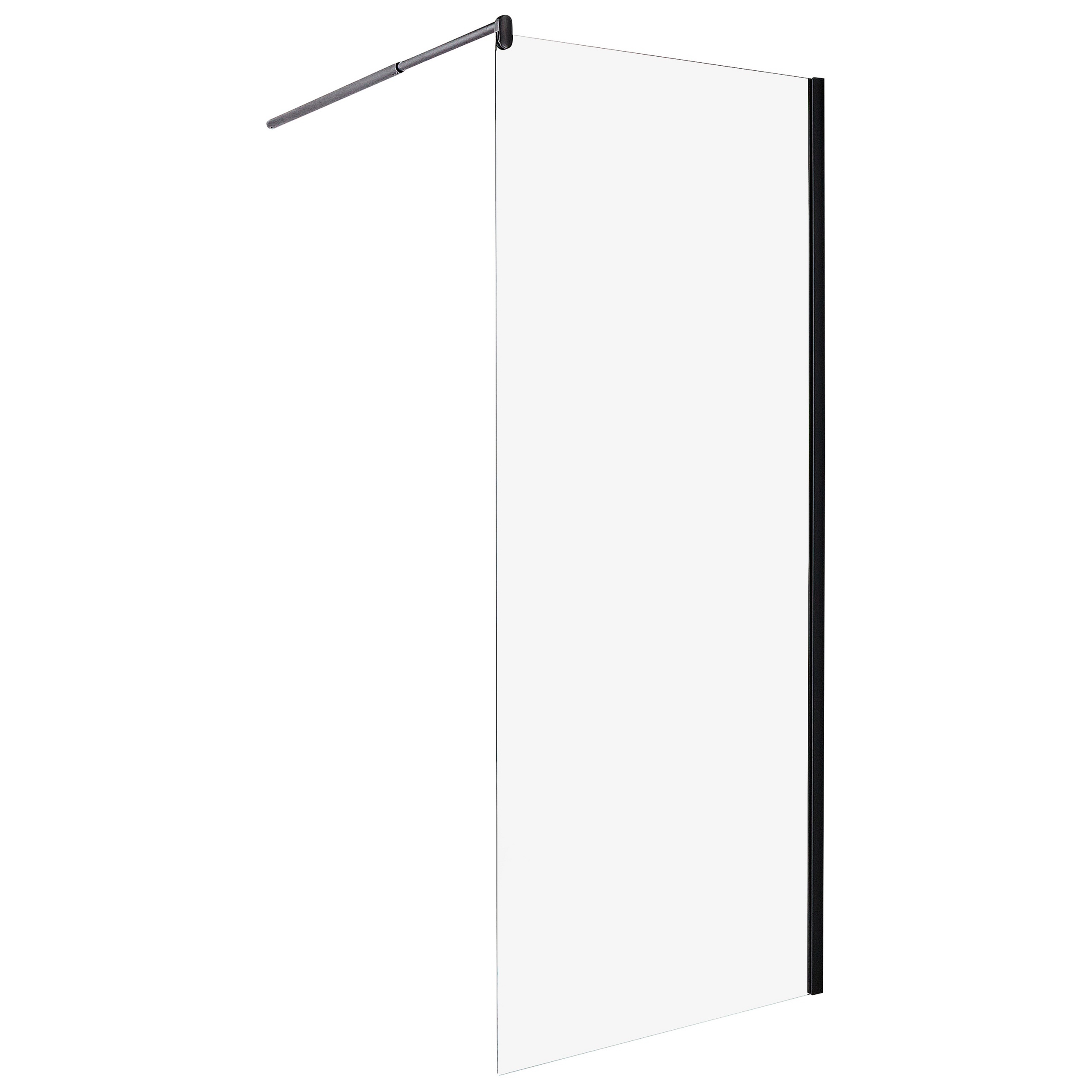 Duschskärm AHAUS 800 x 1900 mm Svart
