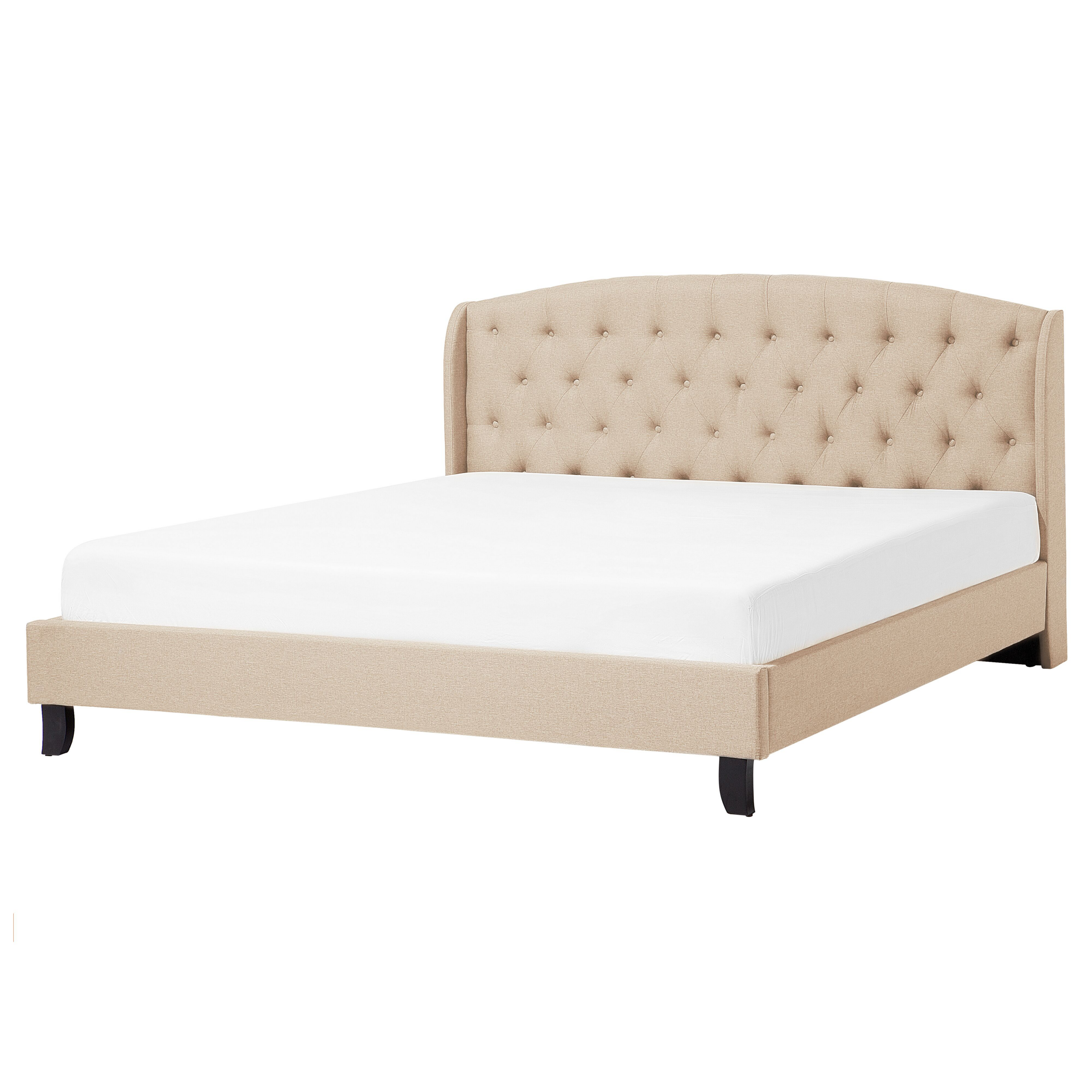 Säng med lamellram BORDEAUX 160 x 200 cm Beige