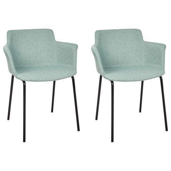 Set med 2 matstolar BELFIELD Mintgrön