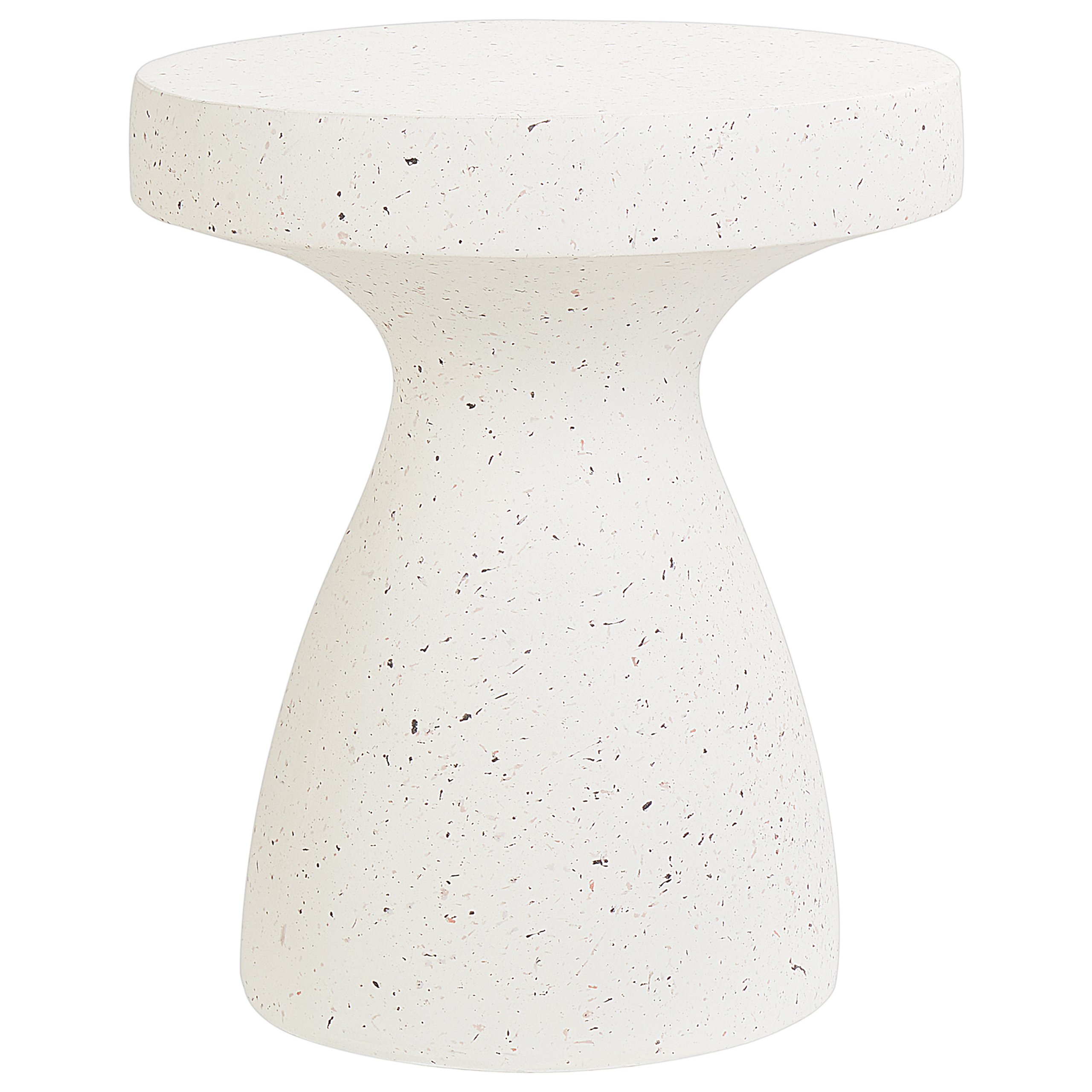 Sidobord BIVIERE 39 cm 39 cm Terrazzoeffekt Off-White