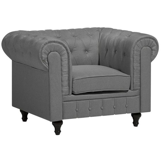 Fåtölj CHESTERFIELD Ljusgrå