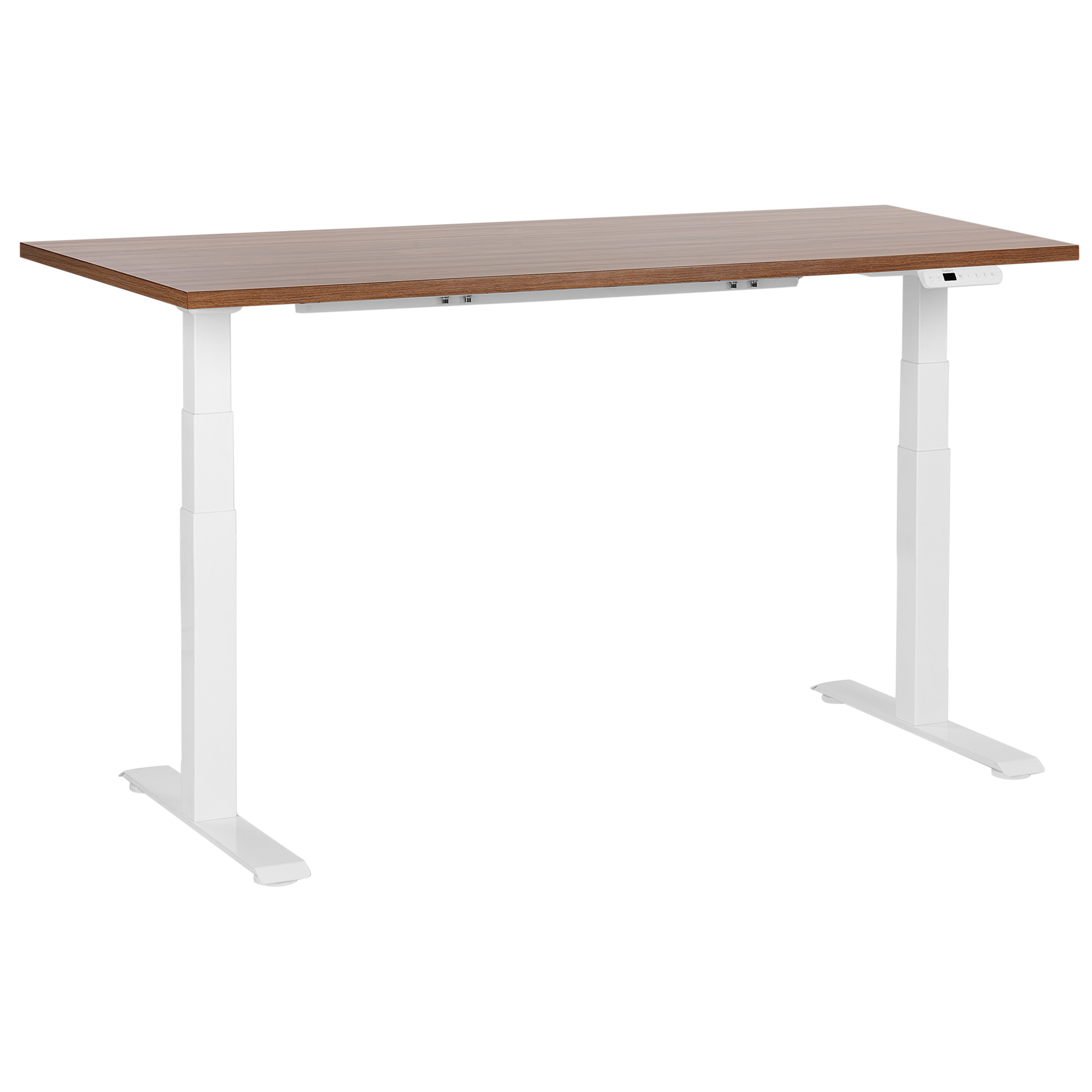 Elektriskt höj- och sänkbart skrivbord DESTINES 160 cm 72 cm Brun/ Vit